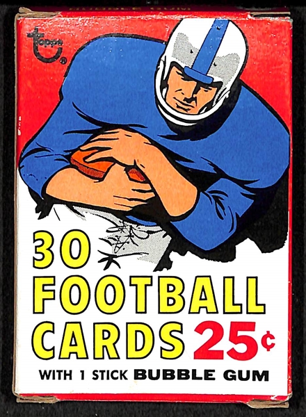 RARE 1970 Topps Football Unopened Cello Pack (Factory Sealed) - Roy Jefferson On Top (30 cards)